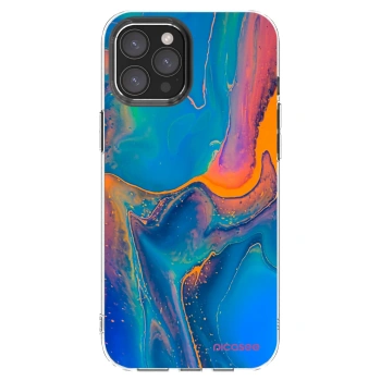 Picasee silikonska prozirna maskica za Apple iPhone 12 Pro Max - Rainbow
