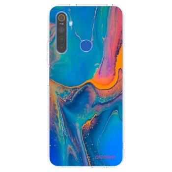 Picasee silikonska prozirna maskica za Realme 5 - Rainbow