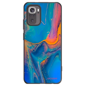 Picasee crna silikonska maskica za Xiaomi Redmi Note 10 - Rainbow