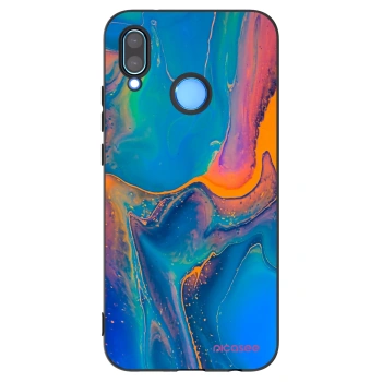 Picasee crna silikonska maskica za Huawei P20 Lite - Rainbow