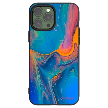 Picasee crna silikonska maskica za Apple iPhone 13 Pro Max - Rainbow