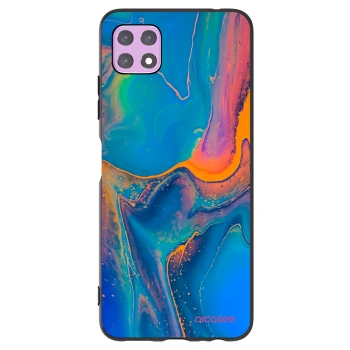 Picasee crna silikonska maskica za Samsung Galaxy A22 A226B 5G - Rainbow