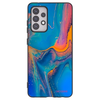 Picasee crna silikonska maskica za Samsung Galaxy A52s 5G A528B - Rainbow