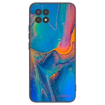 Picasee crna silikonska maskica za Realme 8i - Rainbow