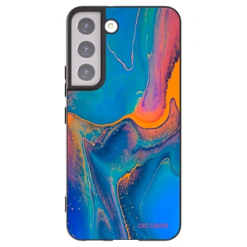 Picasee crna silikonska maskica za Samsung Galaxy S22 5G - Rainbow