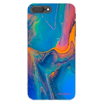 Picasee silikonska prozirna maskica za Apple iPhone 7 Plus - Rainbow