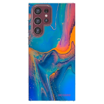 Picasee silikonska prozirna maskica za Samsung Galaxy S22 Ultra 5G - Rainbow