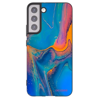 Picasee crna silikonska maskica za Samsung Galaxy S22+ 5G - Rainbow