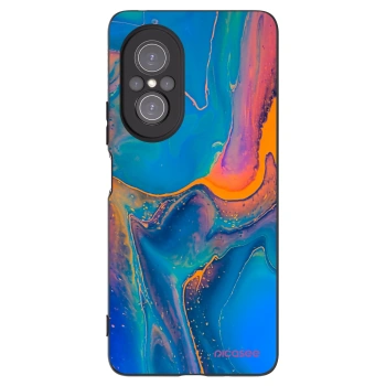 Picasee crna silikonska maskica za Huawei Nova 9 SE - Rainbow