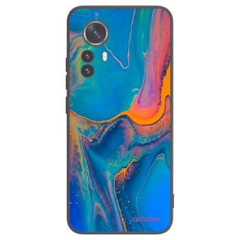 Picasee crna silikonska maskica za Xiaomi 12 Pro - Rainbow