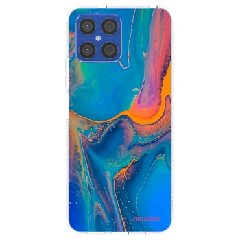 Picasee silikonska prozirna maskica za Honor X8 4G - Rainbow