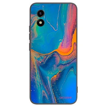 Picasee crna silikonska maskica za Vivo Y01 - Rainbow