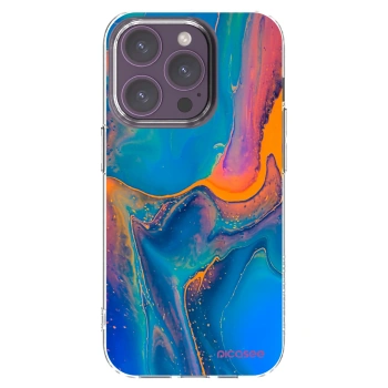 Picasee silikonska prozirna maskica za Apple iPhone 14 Pro - Rainbow