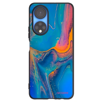 Picasee crna silikonska maskica za Honor X7 - Rainbow
