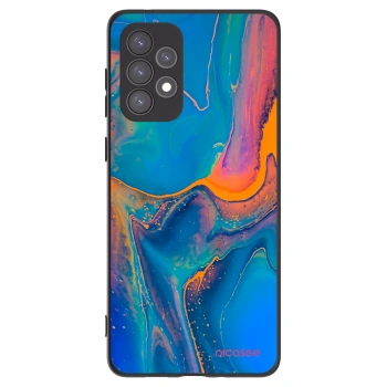 Picasee crna silikonska maskica za Samsung Galaxy A73 5G - Rainbow