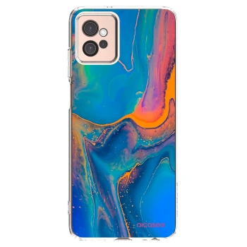 Picasee silikonska prozirna maskica za Motorola Moto G32 - Rainbow