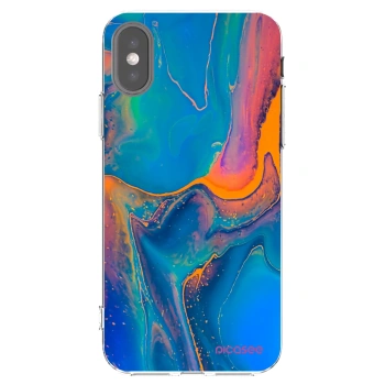 Picasee silikonska prozirna maskica za Apple iPhone X/XS - Rainbow