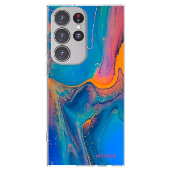 Picasee silikonska prozirna maskica za Samsung Galaxy S23 Ultra 5G - Rainbow