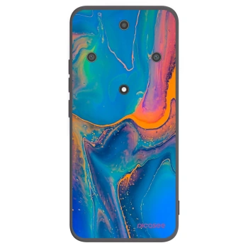 Picasee crna silikonska maskica za Honor Magic5 Lite 5G - Rainbow