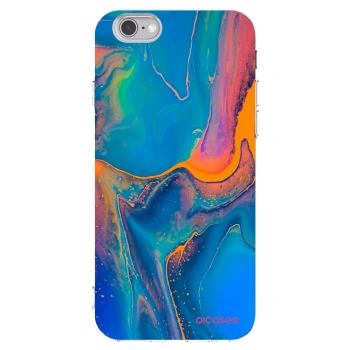 Picasee silikonska prozirna maskica za Apple iPhone 6/6S - Rainbow