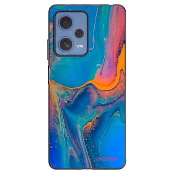 Picasee crna silikonska maskica za Xiaomi Redmi Note 12 Pro 5G - Rainbow