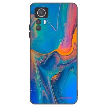 Picasee crna silikonska maskica za Xiaomi Redmi Note 12S - Rainbow