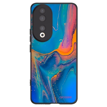 Picasee crna silikonska maskica za Honor 90 5G - Rainbow