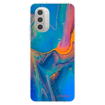 Picasee silikonska prozirna maskica za Motorola Moto G51 - Rainbow