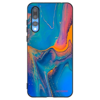 Picasee crna silikonska maskica za Huawei P20 Pro - Rainbow