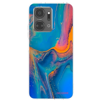 Picasee silikonska prozirna maskica za Honor X7a - Rainbow