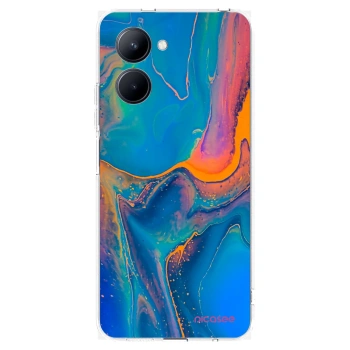 Picasee silikonska prozirna maskica za Realme C33 (2023) - Rainbow
