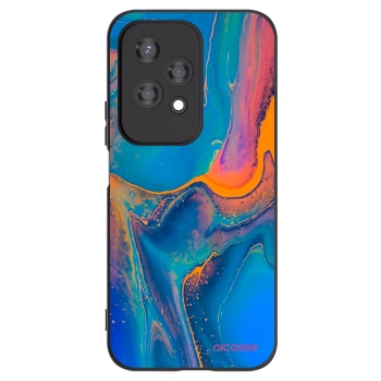 Picasee crna silikonska maskica za Honor 200 Lite - Rainbow