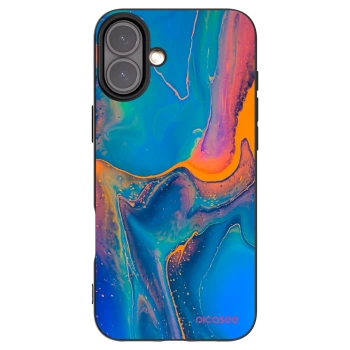 Picasee crna silikonska maskica za Apple iPhone 16 Plus - Rainbow