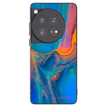 Picasee crna silikonska maskica za OnePlus 12 5G - Rainbow