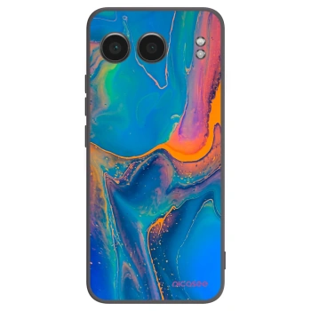 Picasee crna silikonska maskica za OnePlus Nord 4 - Rainbow