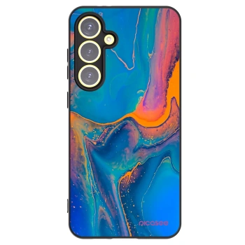 Picasee crna silikonska maskica za Samsung Galaxy S24 FE S721B - Rainbow