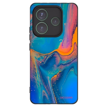 Picasee crna silikonska maskica za Xiaomi Redmi Note 14 5G - Rainbow