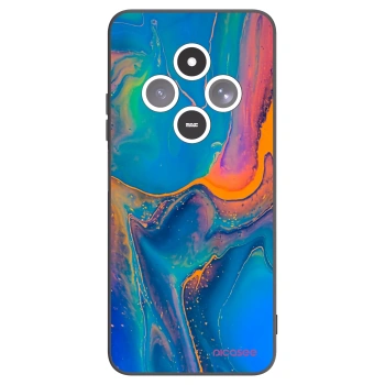 Picasee crna silikonska maskica za Xiaomi Redmi 14C - Rainbow