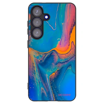 Picasee crna silikonska maskica za Samsung Galaxy S25 5G - Rainbow