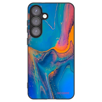 Picasee crna silikonska maskica za Samsung Galaxy S25+ 5G - Rainbow