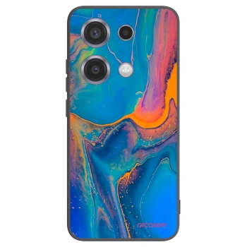 Picasee crna silikonska maskica za Xiaomi Redmi Note 14S - Rainbow
