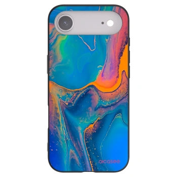 Picasee crna silikonska maskica za Apple iPhone Air - Rainbow