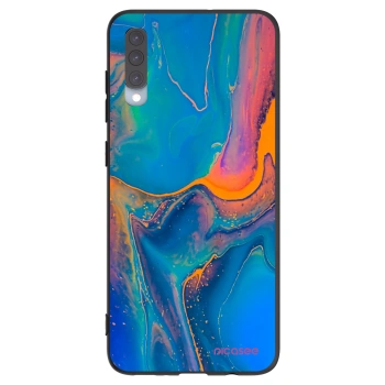 Picasee crna silikonska maskica za Samsung Galaxy A70 A705F - Rainbow