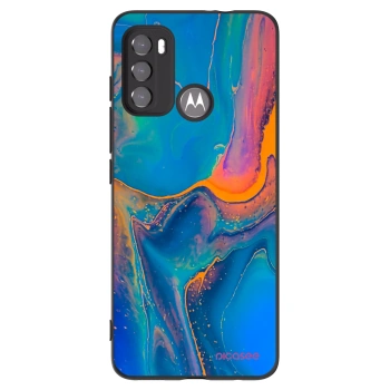 Picasee crna silikonska maskica za Motorola Edge 60 5G - Rainbow