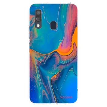 Picasee silikonska prozirna maskica za Samsung Galaxy A40 A405F - Rainbow