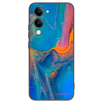 Picasee crna silikonska maskica za Vivo Y29s 5G - Rainbow