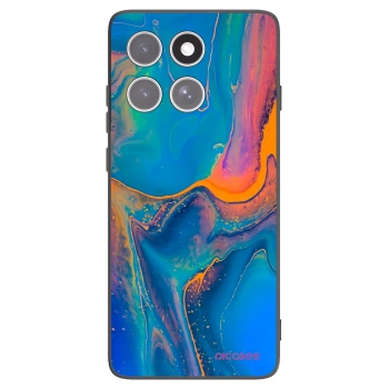 Picasee crna silikonska maskica za Motorola Edge 60 Fusion - Rainbow