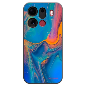 Picasee crna silikonska maskica za OPPO Find X9 Pro - Rainbow