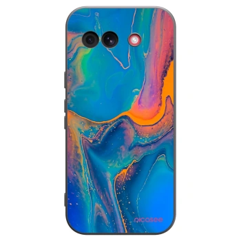 Picasee crna silikonska maskica za Google Pixel 10a - Rainbow