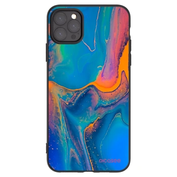 Picasee crna silikonska maskica za Apple iPhone 11 Pro Max - Rainbow